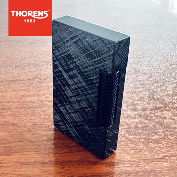Стильная газовая зажигалка Thorens цвет черный