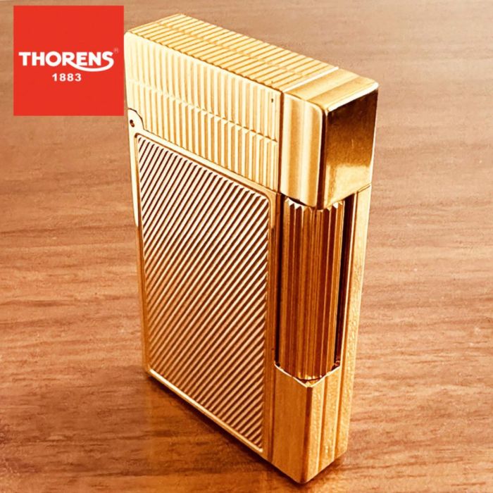 Эксклюзивная зажигалка газовая THORENS в золотом цвете.