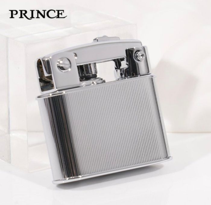 Бензиновая зажигалка Prince "Silver Rib" (Серебряное Ребро)