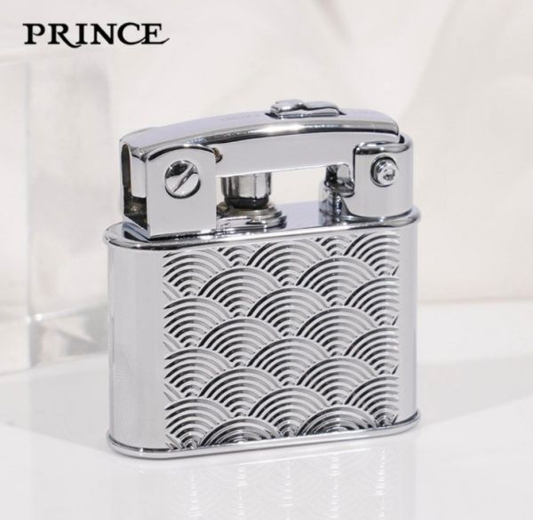 Бензиновая зажигалка Prince Хромовый Прилив