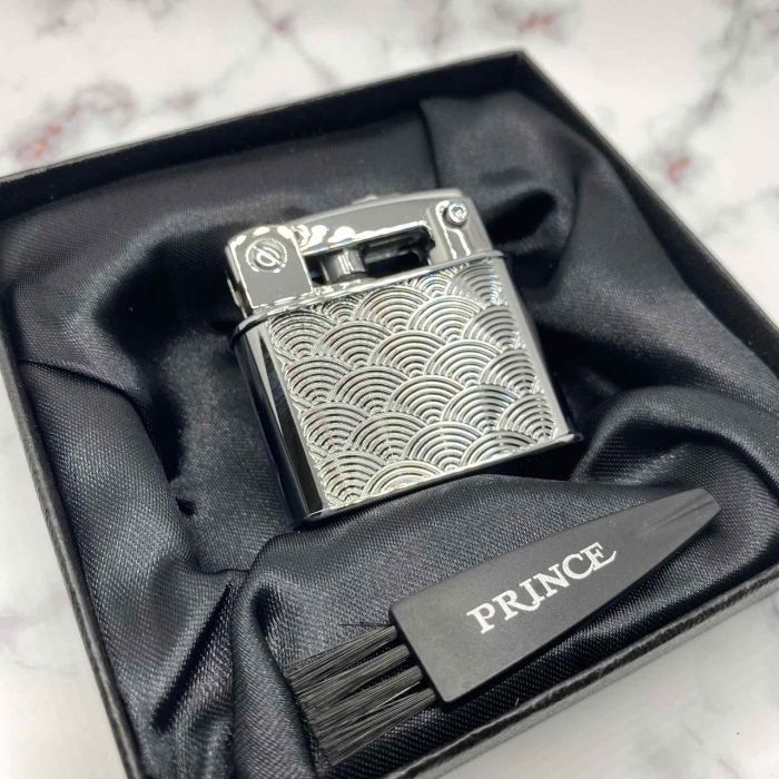 Бензиновая зажигалка Prince Хромовый Прилив