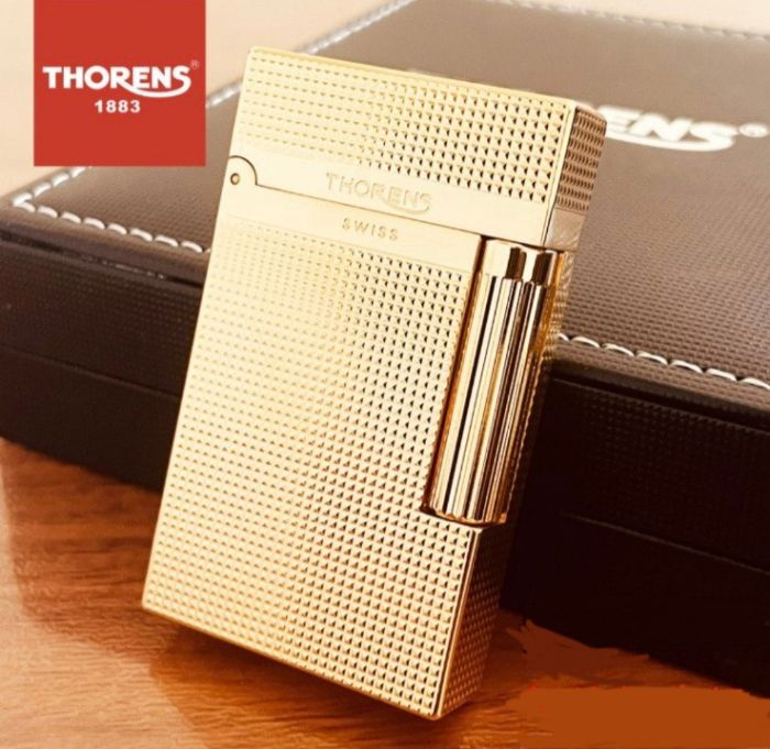 Газовая Зажигалка THORENS Премиум Класса в роскошном золотом оттенке