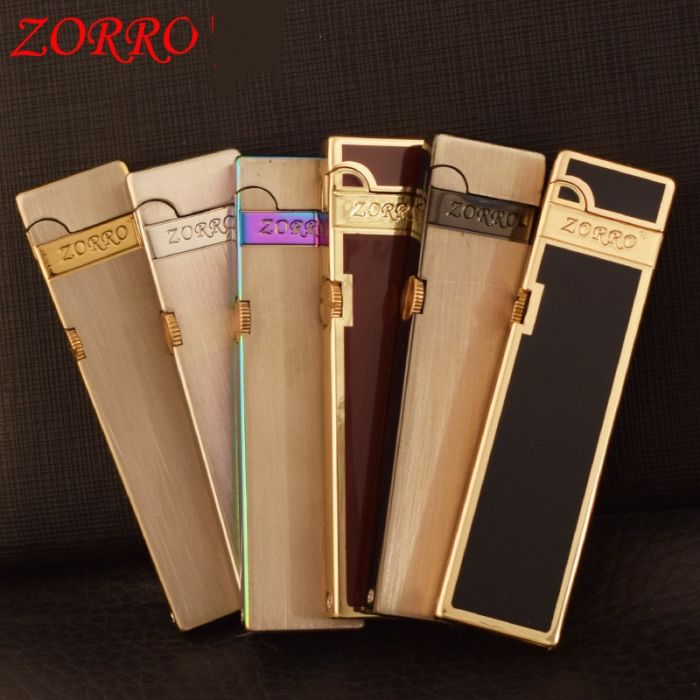 Бензиновая Зажигалка ZORRO Slim (Тонка) - Матовый Розовое Золото