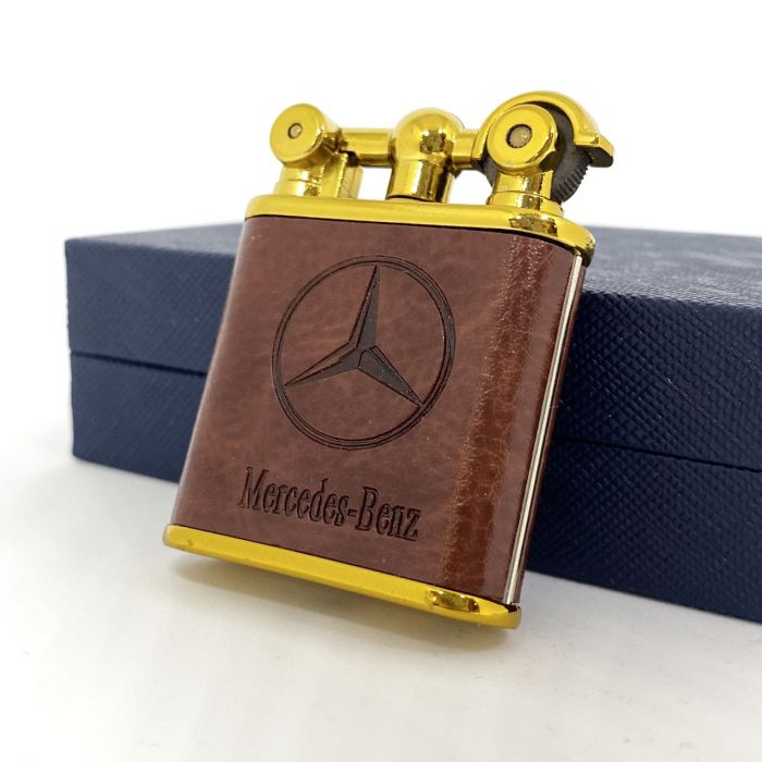 Элегантная Газовая Зажигалка Mercedes-Benz в Кожаном Корпусе