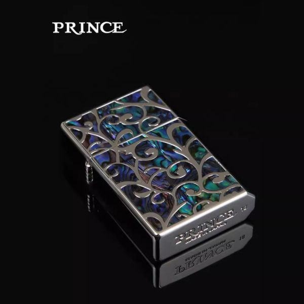 Бензиновая зажигалка Prince (Made in Japan) - Серия "Abalone Shell"
