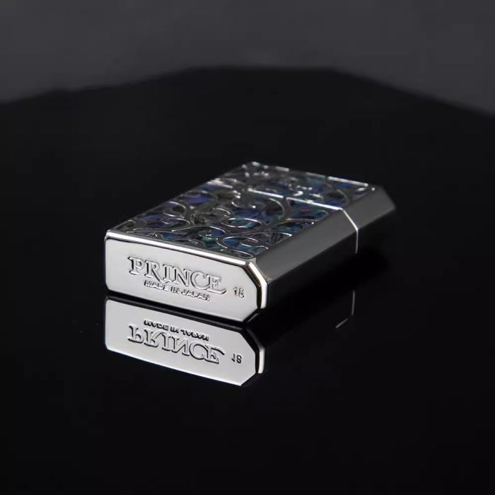 Бензиновая зажигалка Prince (Made in Japan) - Серия "Abalone Shell"