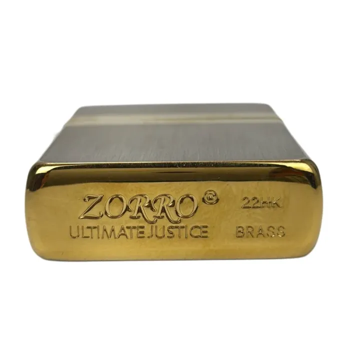 Бензинова запальничка Zorro Ultimate Justice Limited Edition, Brushed Gold/Silver