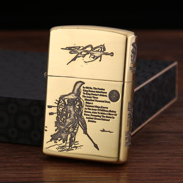 Бензиновая зажигалка Chief «300 Спартанцев» - Латунь (Limited Edition)