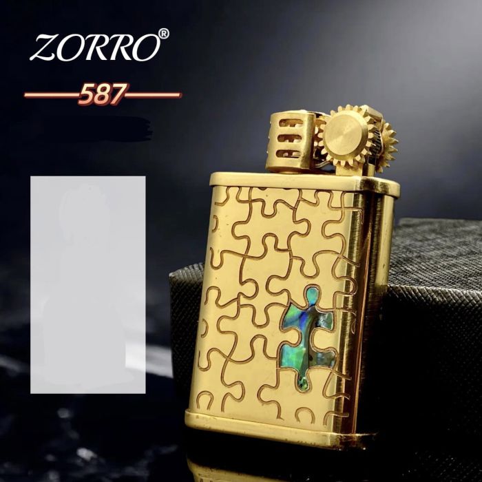 Бензинова запальничка ZORRO 587 Brass «Пазл»
