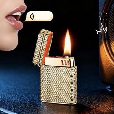 Элитная бензиновая зажигалка с сенсорным электроподжигом от звука и встряхивания