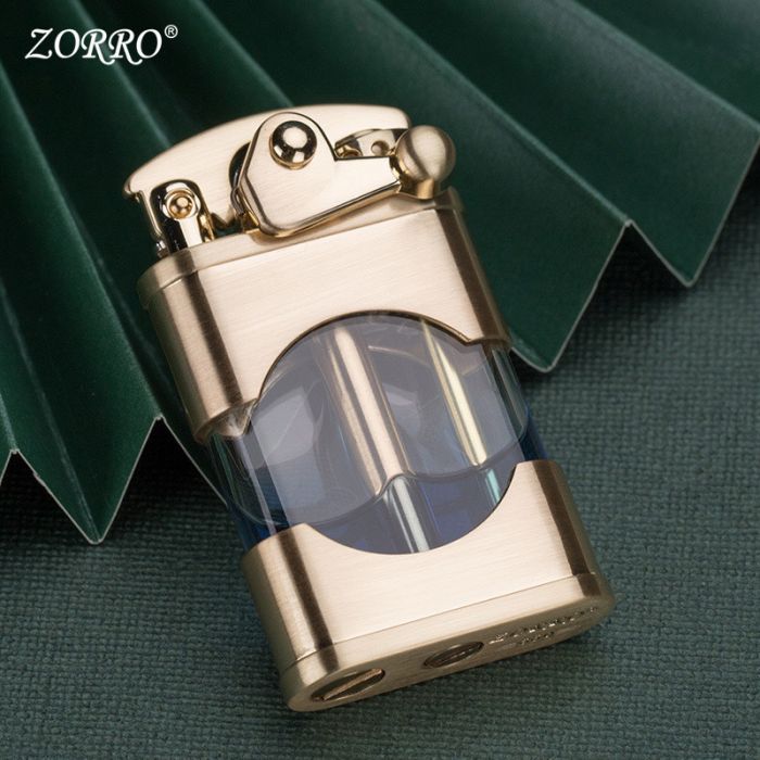 Зажигалка бензиновая ZORRO в ретро стиле Gold