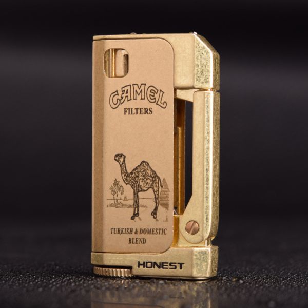 Зажигалка HONEST бензиновая Camel цвет Gold