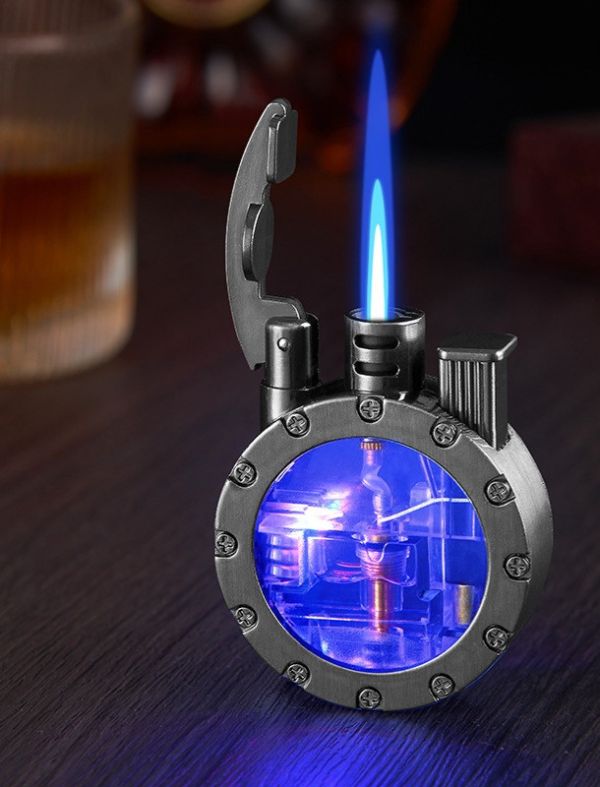 Газовая зажигалка с LED-подсветкой,графит