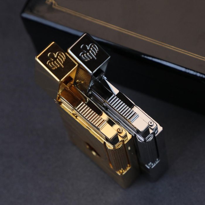 Легендарная газовая зажигалка THORENS "Пушка Джеймса Бонда" в черном цвете.