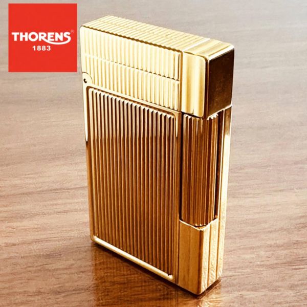Классическая газовая зажигалкаThorens золотого цвета