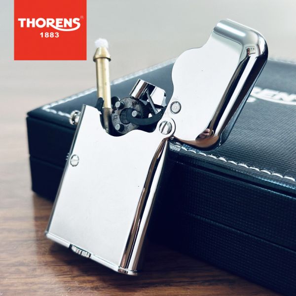 Изысканная бензиновая зажигалка Thorens с выдвижным гнотом