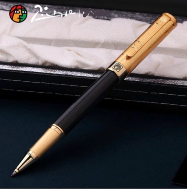 Стильная шариковая ручка Picasso, выполненная в роскошном золотисто-черном оттенке