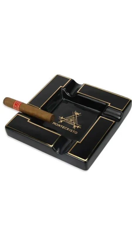 Элитная пепельница для сигар Montecristo черного цвета