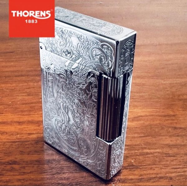 Эксклюзивная Газовая Зажигалка THORENS - Серебряный Дракон (Silver Dragon)