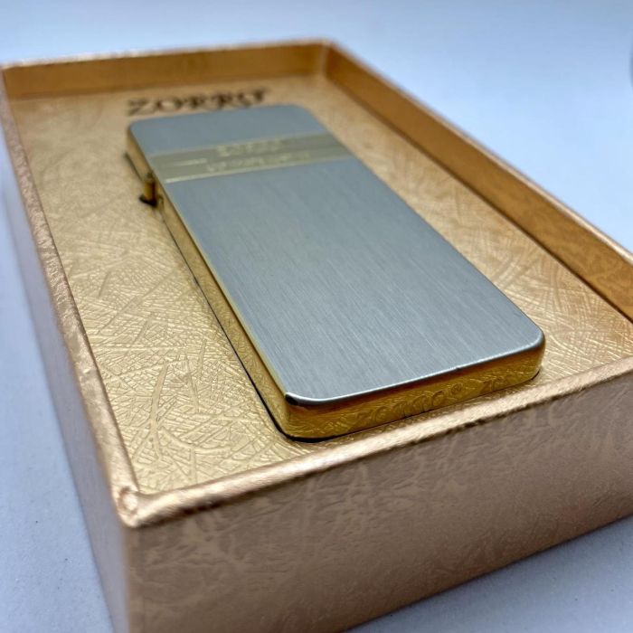 Бензиновая зажигалка ZORRO "Золотой Гранит" (Gold Granite)