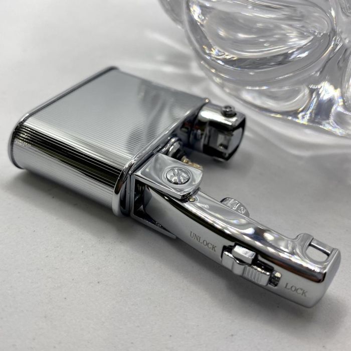 Бензиновая зажигалка Prince "Silver Rib" (Серебряное Ребро)