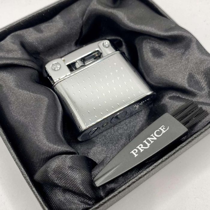 Бензиновая зажигалка Prince Серебряный Флинт (Silver Flint)