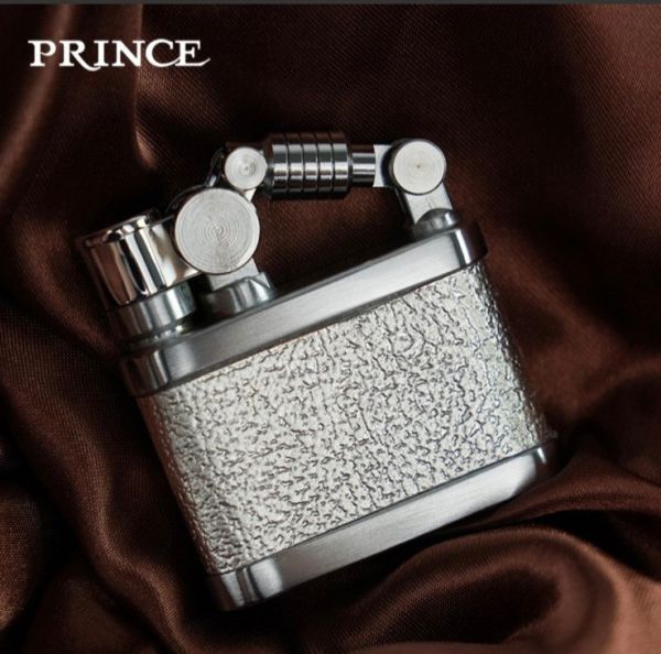 Бензиновая зажигалка Prince "Silver Texture" (Серебряная Текстура)