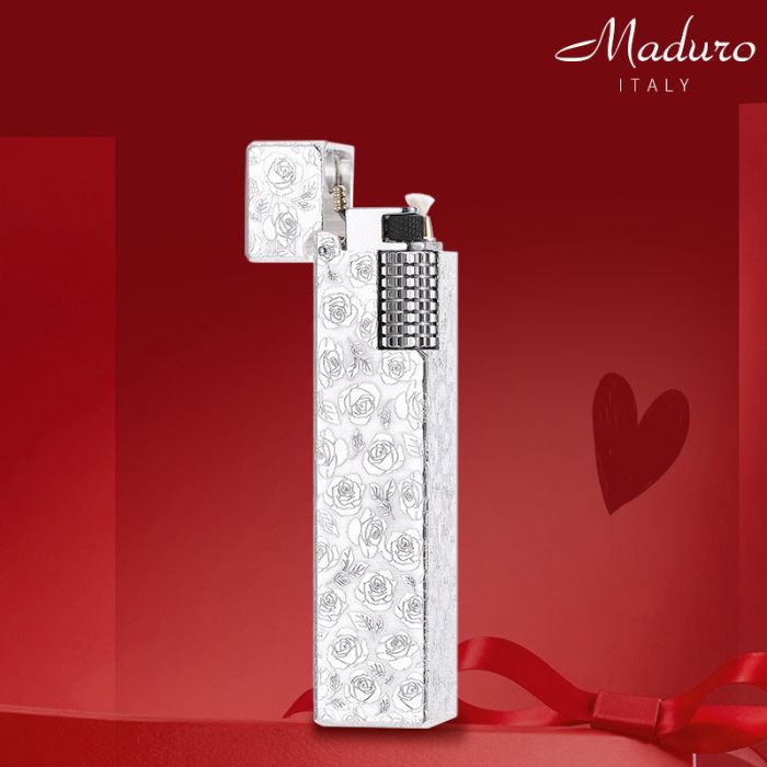 Бензиновая зажигалка Maduro Silver Rose (Серебряная Роза)