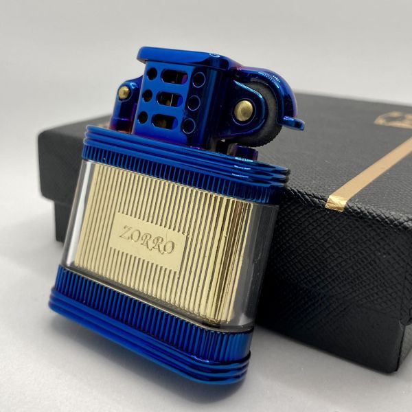 Бензинова запальничка Zorro "Transparent Blue Gold"