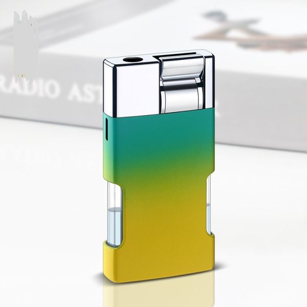 Турбо-зажигалка KOJI Gradient изумрудно-желтого цвета