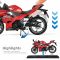 Коллекционная модель мотоцикла CCA 1:12 Kawasaki Ninja 400 (Red) Красный