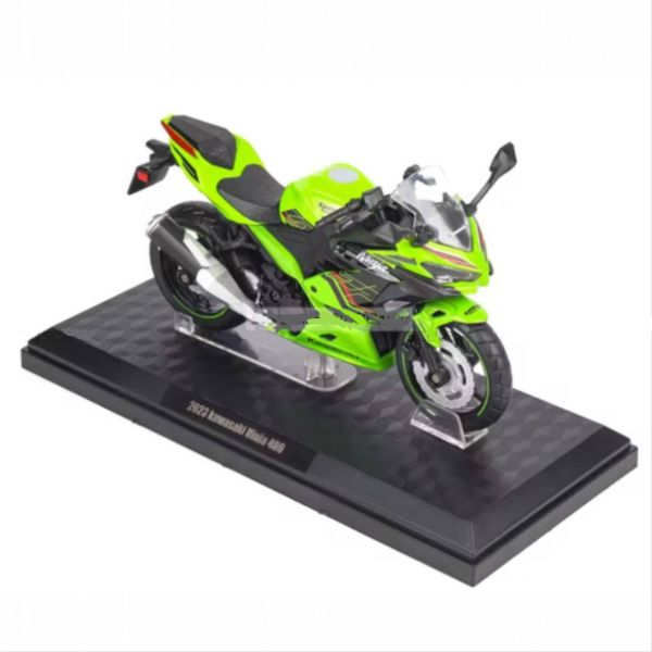 Масштабная модель Kawasaki Ninja 400 (2023) Green 1:12 CCA Licensed Diecast Model