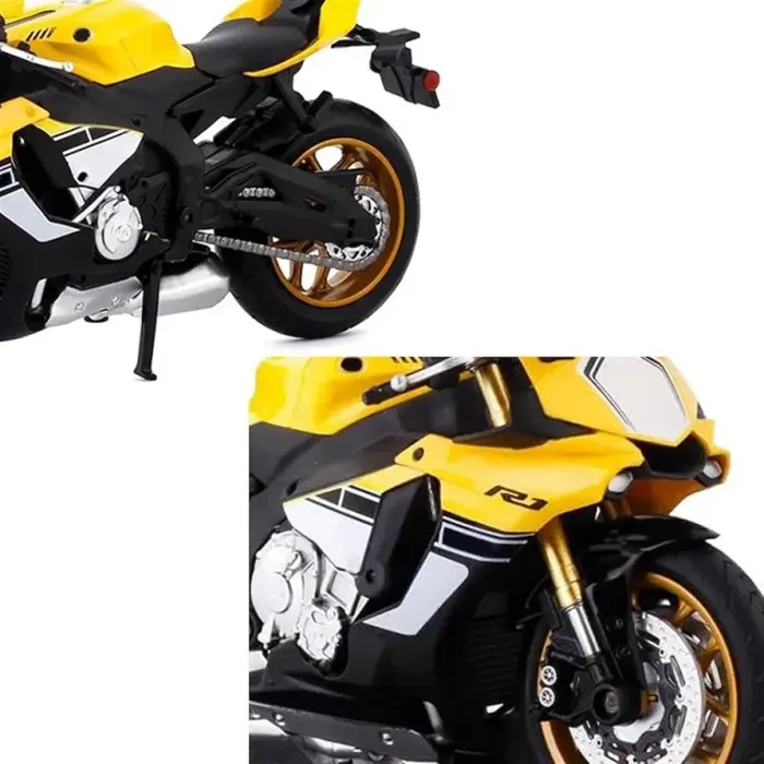 Масштабна модель мотоцикла Yamaha YZF-R1 (1:12), Yellow/Black, CCA
