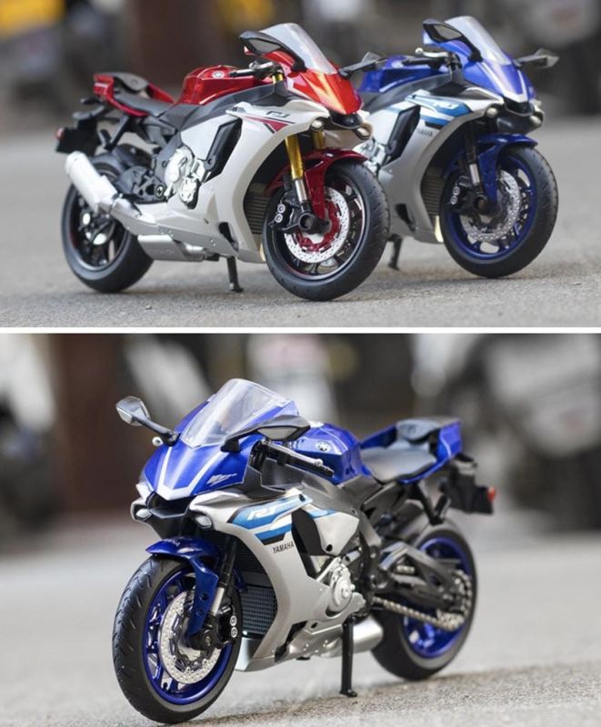 Коллекционная масштабная модель мотоцикла Yamaha YZF-R1 (1:12) - Синий