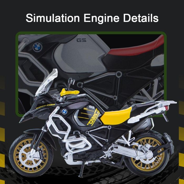 Масштабная модель мотоцикла BMW R1250 GS (1:12) - "40 Years GS" Edition