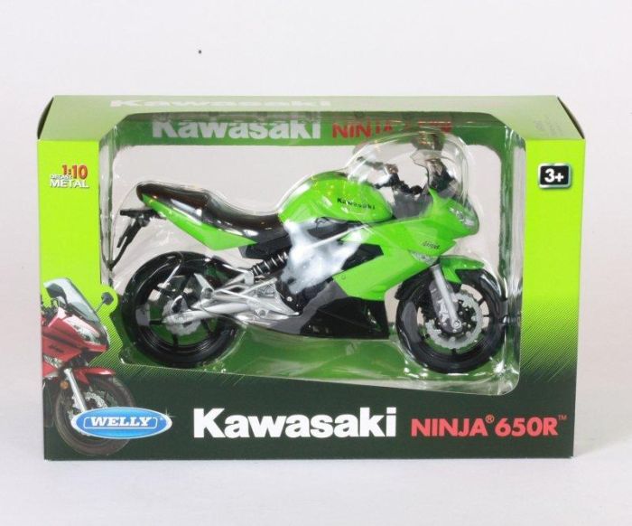 Коллекционная модель мотоцикла Welly Kawasaki Ninja 650R (Масштаб 1/10)