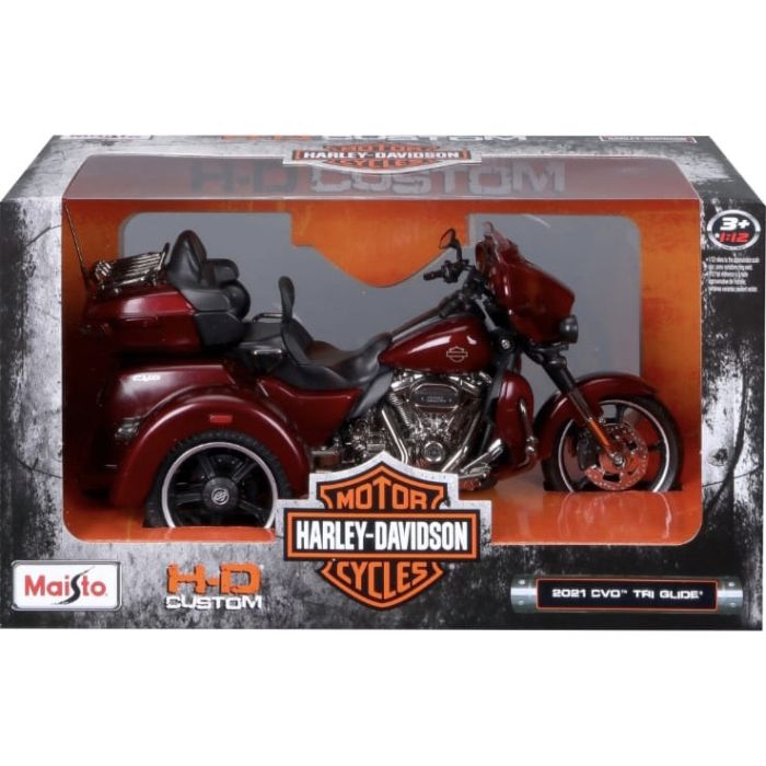 Коллекционная модель Harley-Davidson 2021 CVOTM Tri Glide® бордо (Масштаб 1:12)