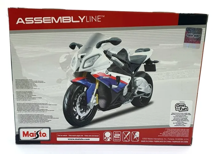 Сборная модель мотоцикла Maisto BMW S1000 RR (1:12) - Серия Assembly Line