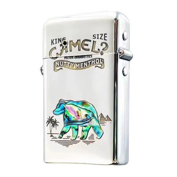 Бензиновая полуавтоматическая зажигалка Zorro «Camel Nutty Menthol» с перламутровой инкрустацией