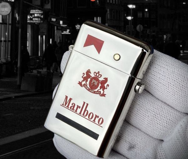 Полуавтоматическая бензиновая зажигалка Zorro «Marlboro Edition» (Chrome)