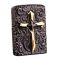Бензиновая зажигалка Zippo Armor Custom "Golden Cross" (Золотой Крест) с глубокой гравировкой в подарочной коробке