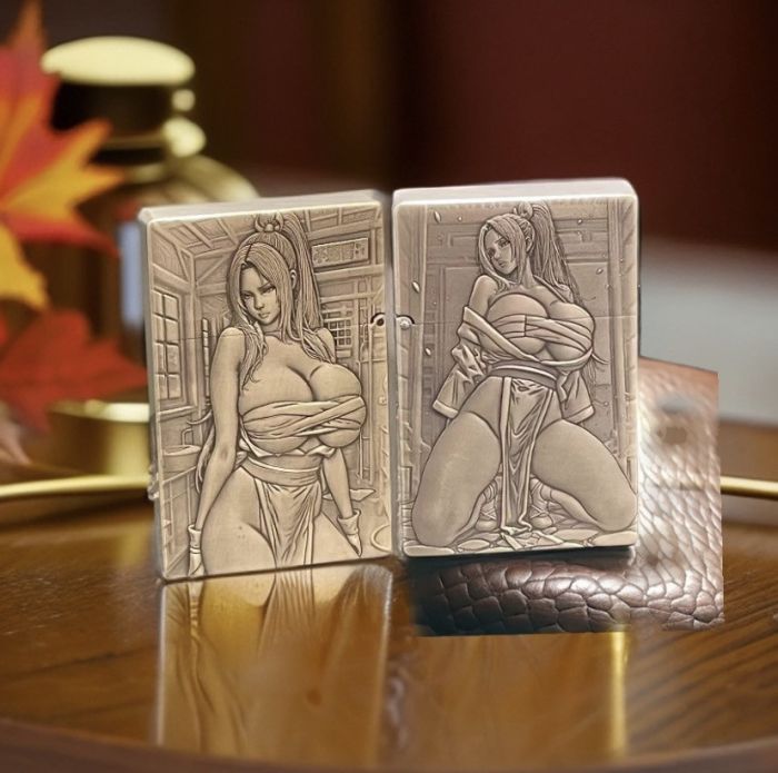 Коллекционная бензиновая зажигалка KOJI GelanG «Kunoichi» (Куноичи) в стиле аниме/манга