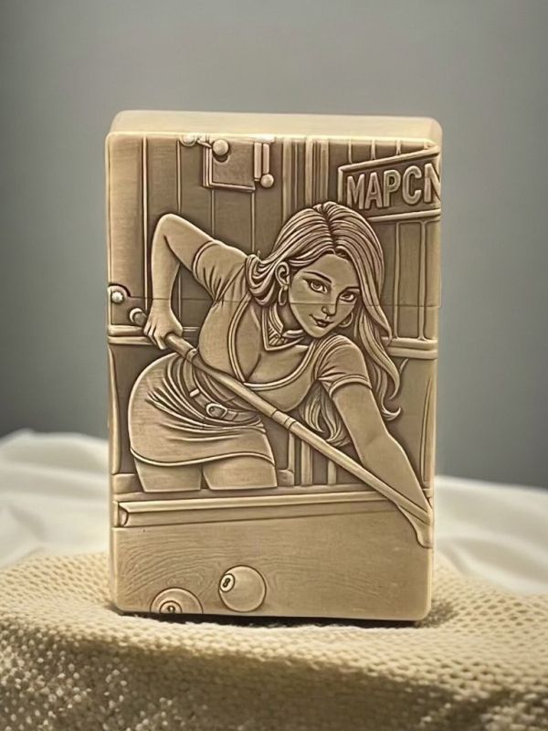 Бензиновая зажигалка KOJI серия GelanG «Бельярдистка» (Billiard Girl)