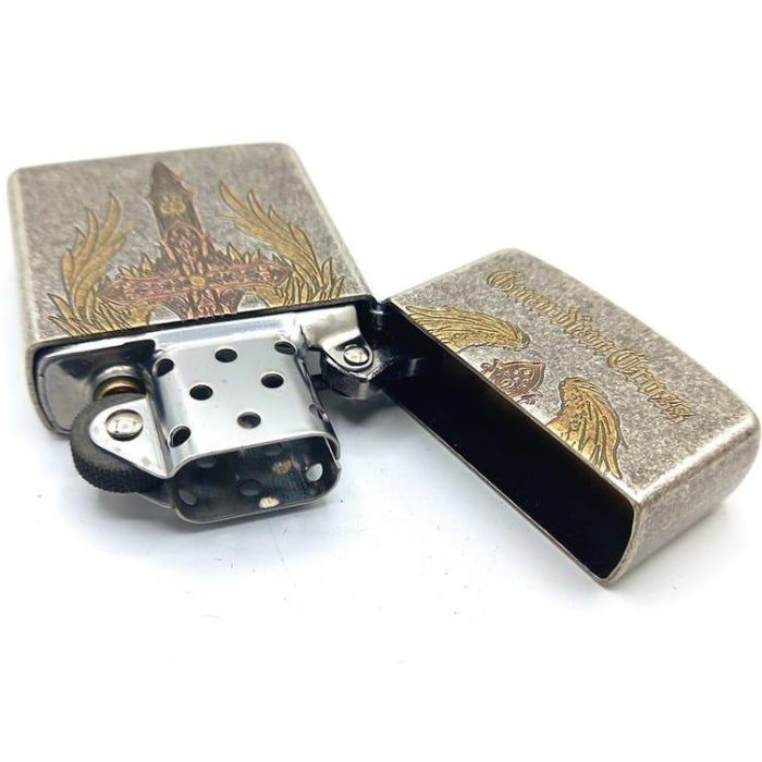 Бензиновая латунная зажигалка Zorro "Guardian Cross" (Ангельский Крест) - Ограниченная серия