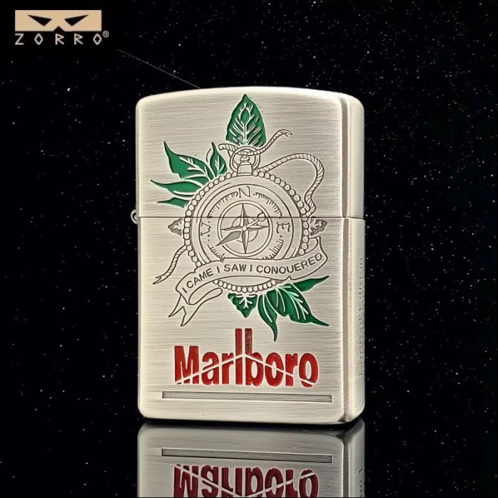 Бензиновая зажигалка Zorro "Marlboro - I Came, I Saw, I Conquerered" Limited Edition (Колекционная серия)