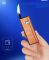 Газовая индукционная зажигалка оранжево-металлическом оттенке с силуэтом женской фигуры
