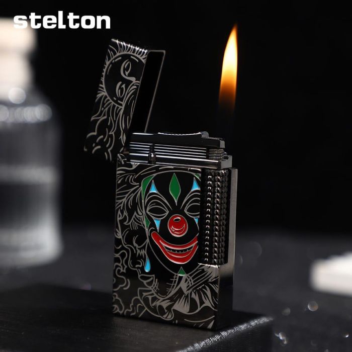 Премиальная газовая зажигалка Stelton "Joker" в фирменной подарочной коробке