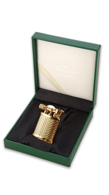 Эксклюзивная Бензиновая зажигалка Koji Золотистая в фирменной подарочной упаковке